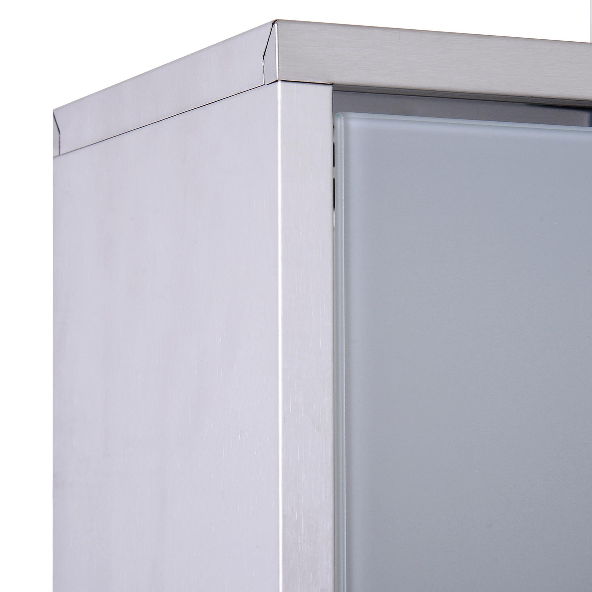 Voir la diapositive 5 : HOMCOM Armoire à pharmacie murale verrouillable 3 niv. Acier inox