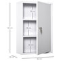 Voir la diapositive 3 : KLEANKIN Armoire à pharmacie 2 étagères 3 niveaux verrouillable dim. 40L x 18l x 60H cm 2 clés métal blanc