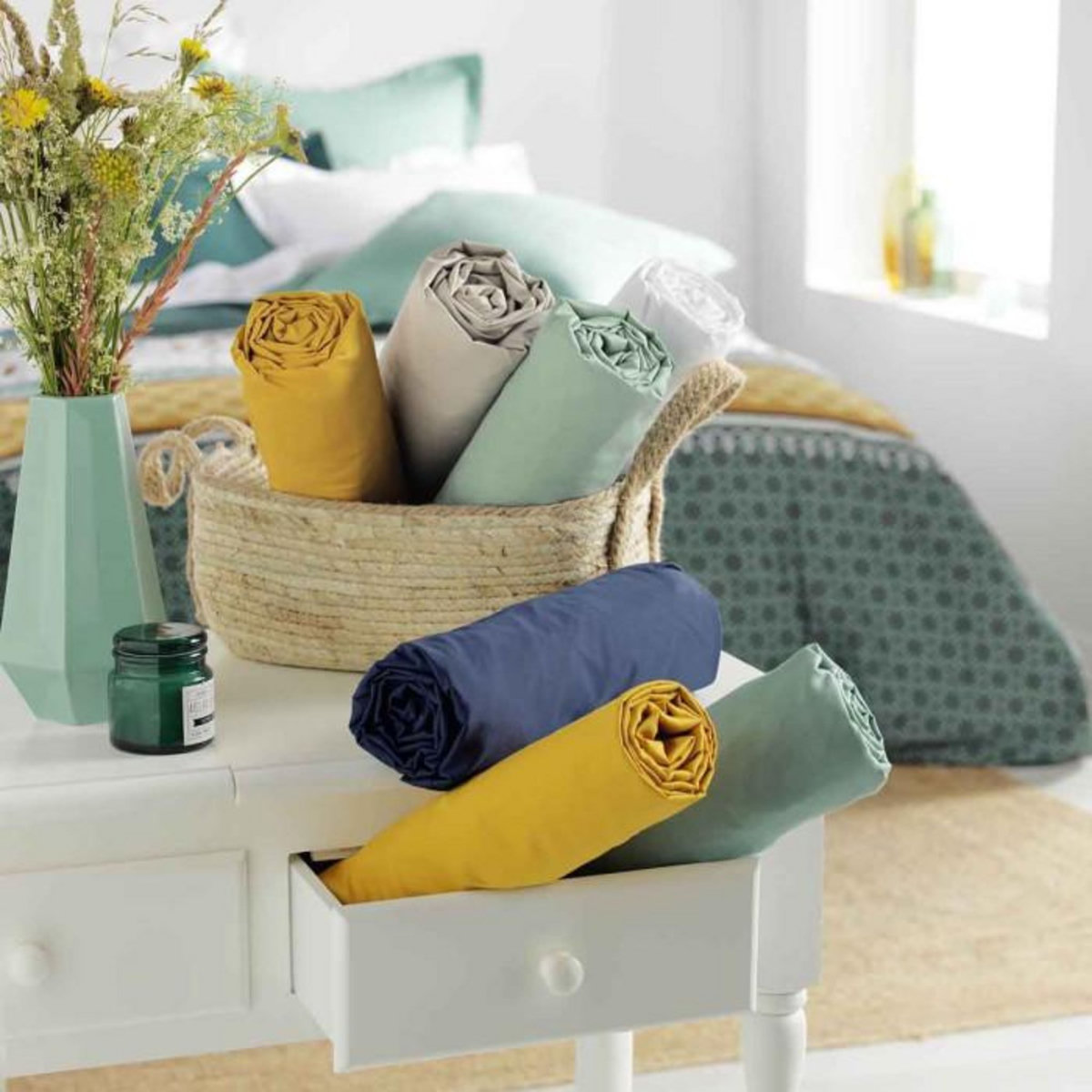 Paris Prix Taie d'Oreiller en Coton Bio  Biolina  63x63cm Gris