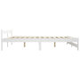 Voir la diapositive 4 : VIDAXL Cadre de lit sans matelas blanc bois de pin massif 140x200 cm