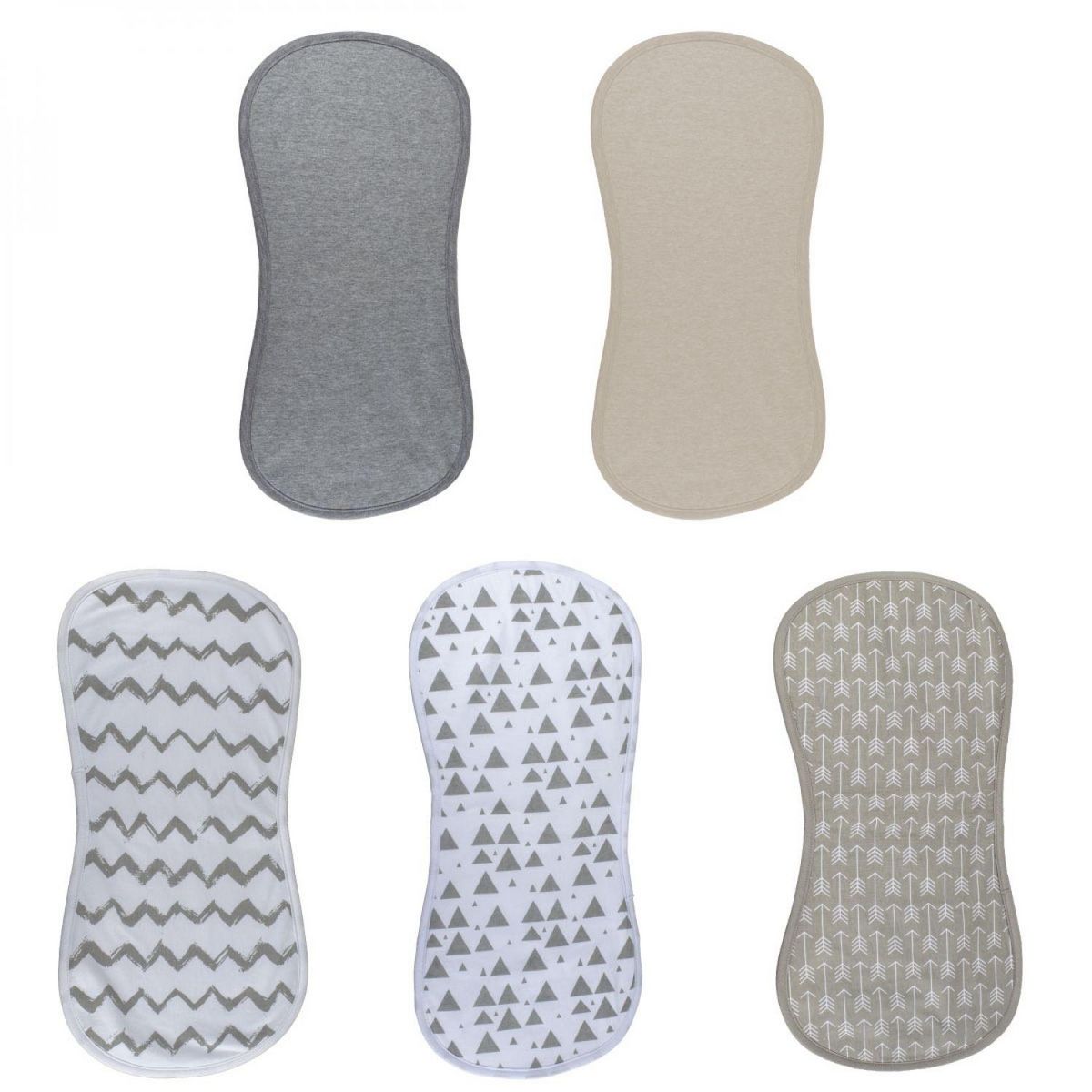 Monsieur Bébé Lot de 5 bavoirs bébé pour épaule 100% coton