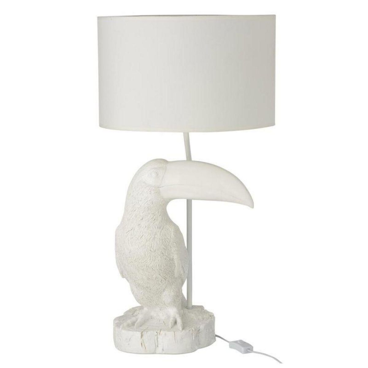 Paris Prix Lampe à Poser Design  Toucan  69cm Blanc