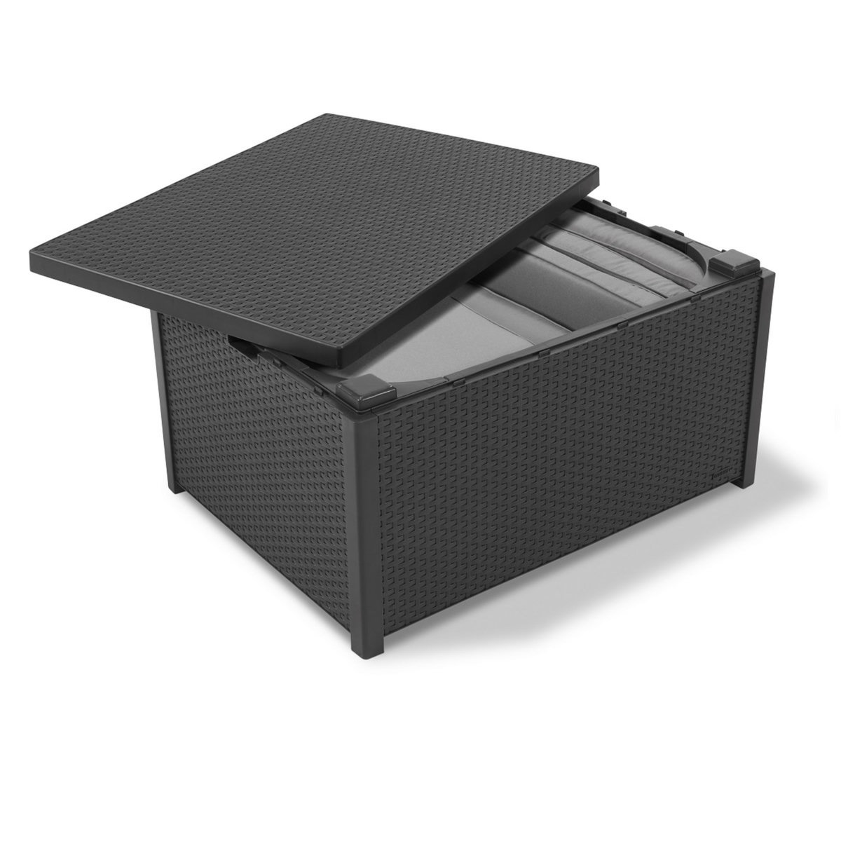 Table basse coffre de rangement gris anthracite ARICA