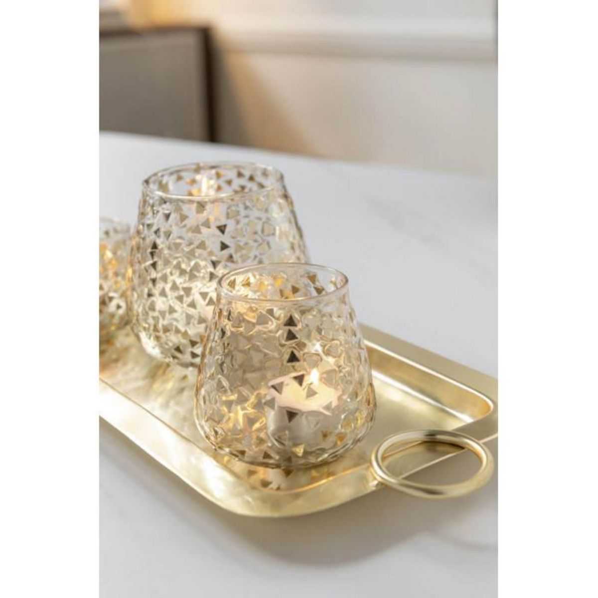 Paris Prix Plateau de Service en Inox  Mile  42cm Or