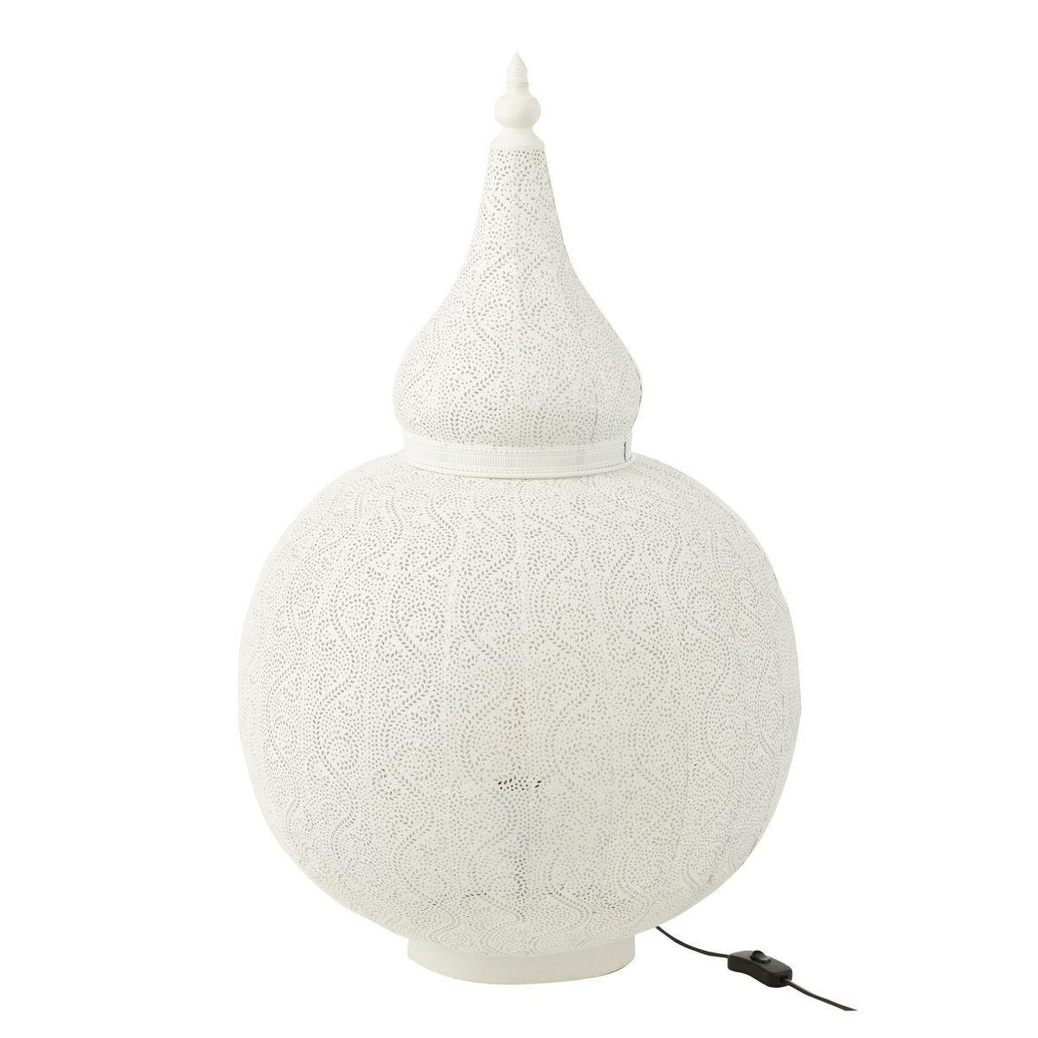 J-LINE Lampe à poser en métal  aladin  77cm blanc