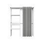 Voir la diapositive 2 : EKIPA BARI Dressing non extensible Blanc 1 tiroir - L 143,5 x P 48 x H 181,9 cm