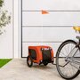 Voir la diapositive 1 : VIDAXL Remorque de velo pour animaux de compagnie orange et noir