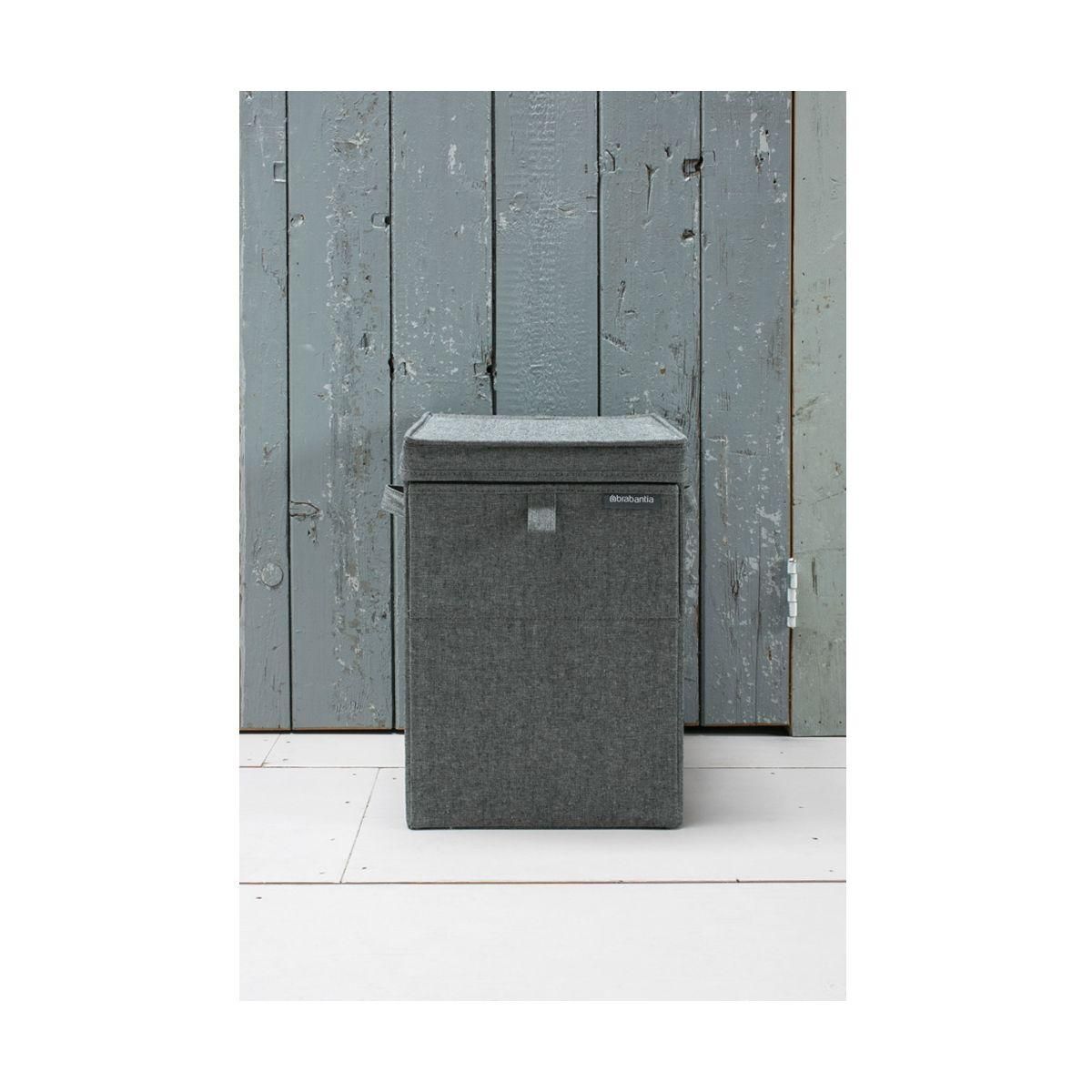 BRABANTIA Panier à linge empilable noir 35 litres