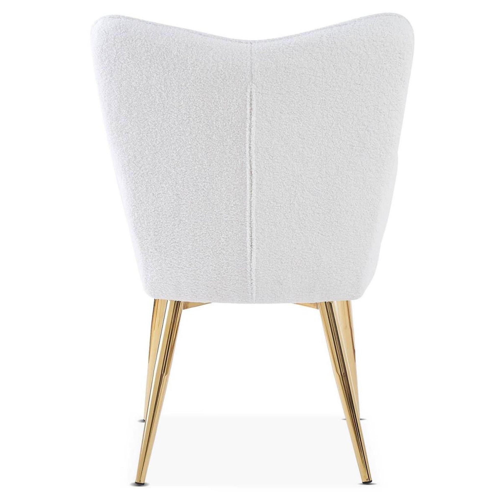 Voir la diapositive 4 : Paris Prix Fauteuil scandinave bouclette  dolna  100cm blanc