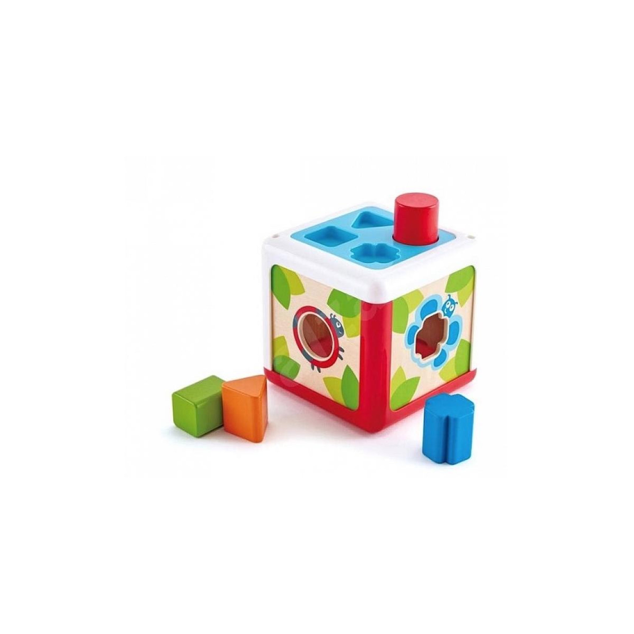 Voir la diapositive 2 : Hape Cube trieur de forme coloré