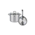 ELO Ensemble de 1 Poêle de cuisson 24 cm et 1 faitout 26 cm Elo Profi Citrin