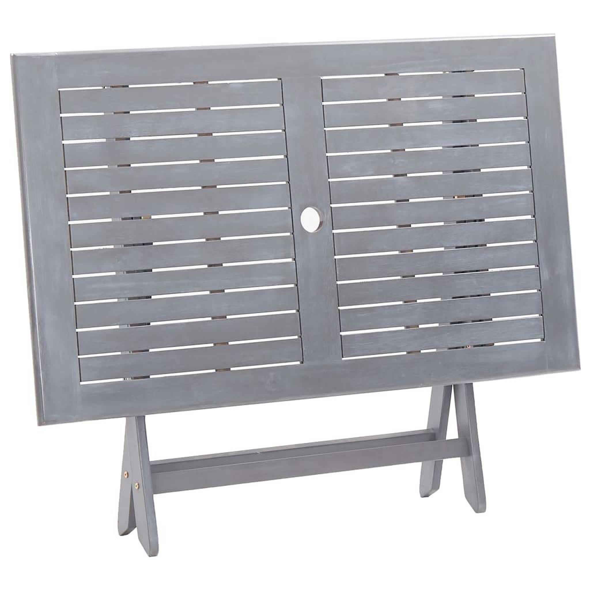 Voir la diapositive 5 : VIDAXL Ensemble a manger de jardin 7 pcs Bois d'acacia massif Gris