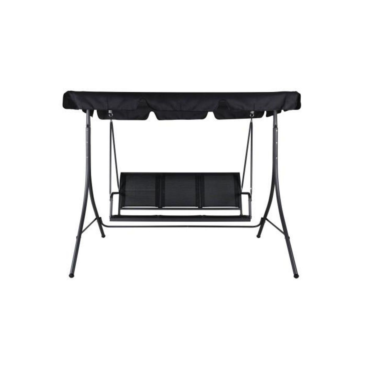 Paris Prix Balancelle de Jardin 3 Places  Montreal  163cm Noir