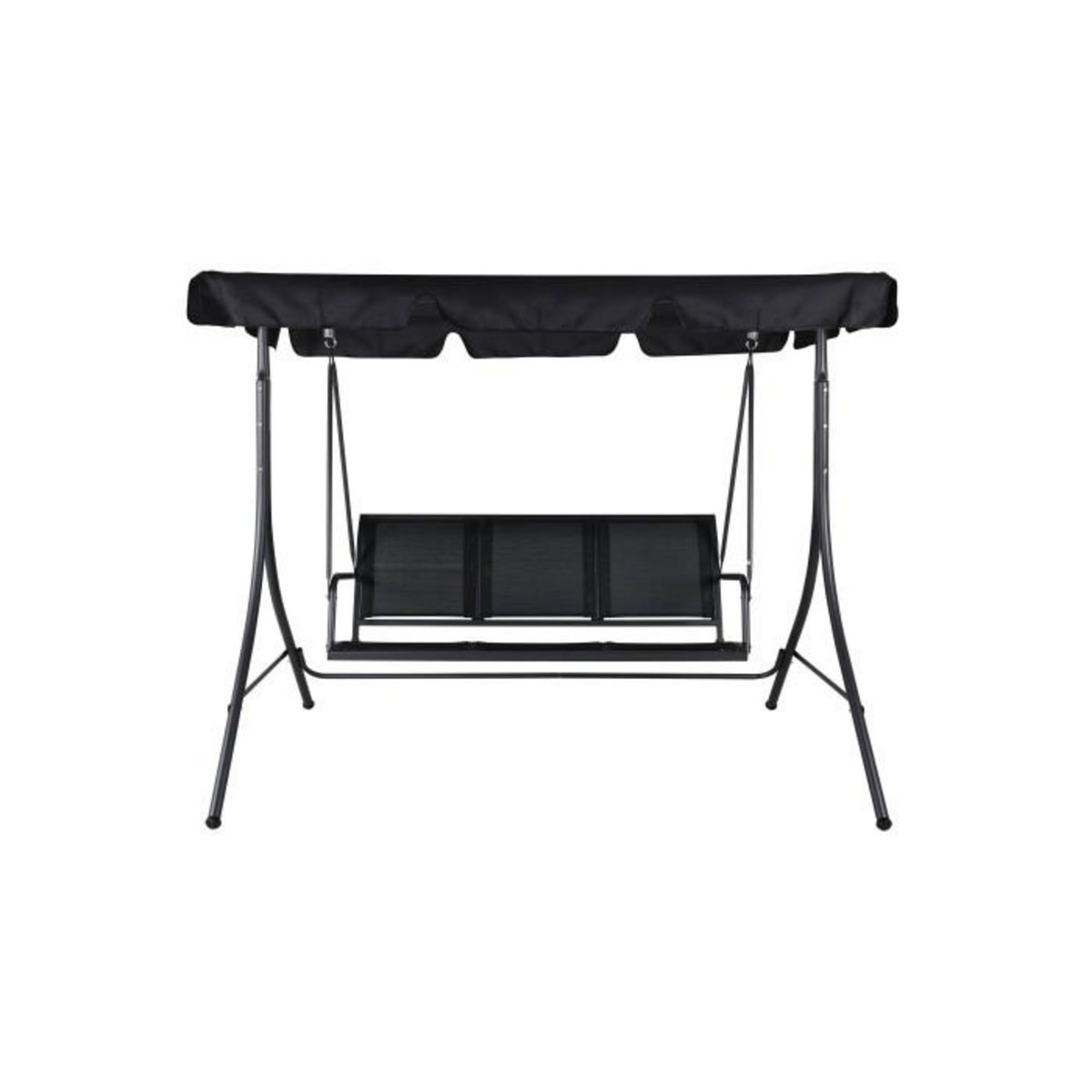 Paris Prix Balancelle de Jardin 3 Places  Montreal  163cm Noir