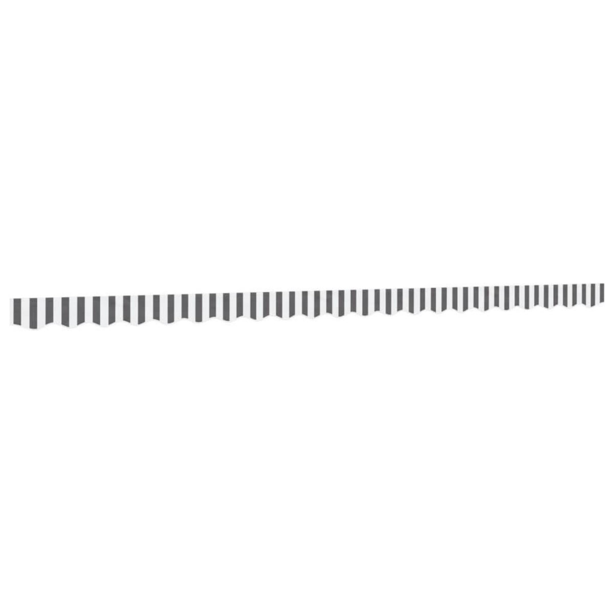VIDAXL Tissu de remplacement de cantonniere d'auvent anthracite blanc