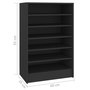 Voir la diapositive 6 : VIDAXL Armoire a chaussures Noir 60x35x92 cm Bois d'ingenierie