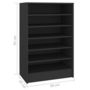 Voir la diapositive 6 : VIDAXL Armoire a chaussures Noir 60x35x92 cm Bois d'ingenierie