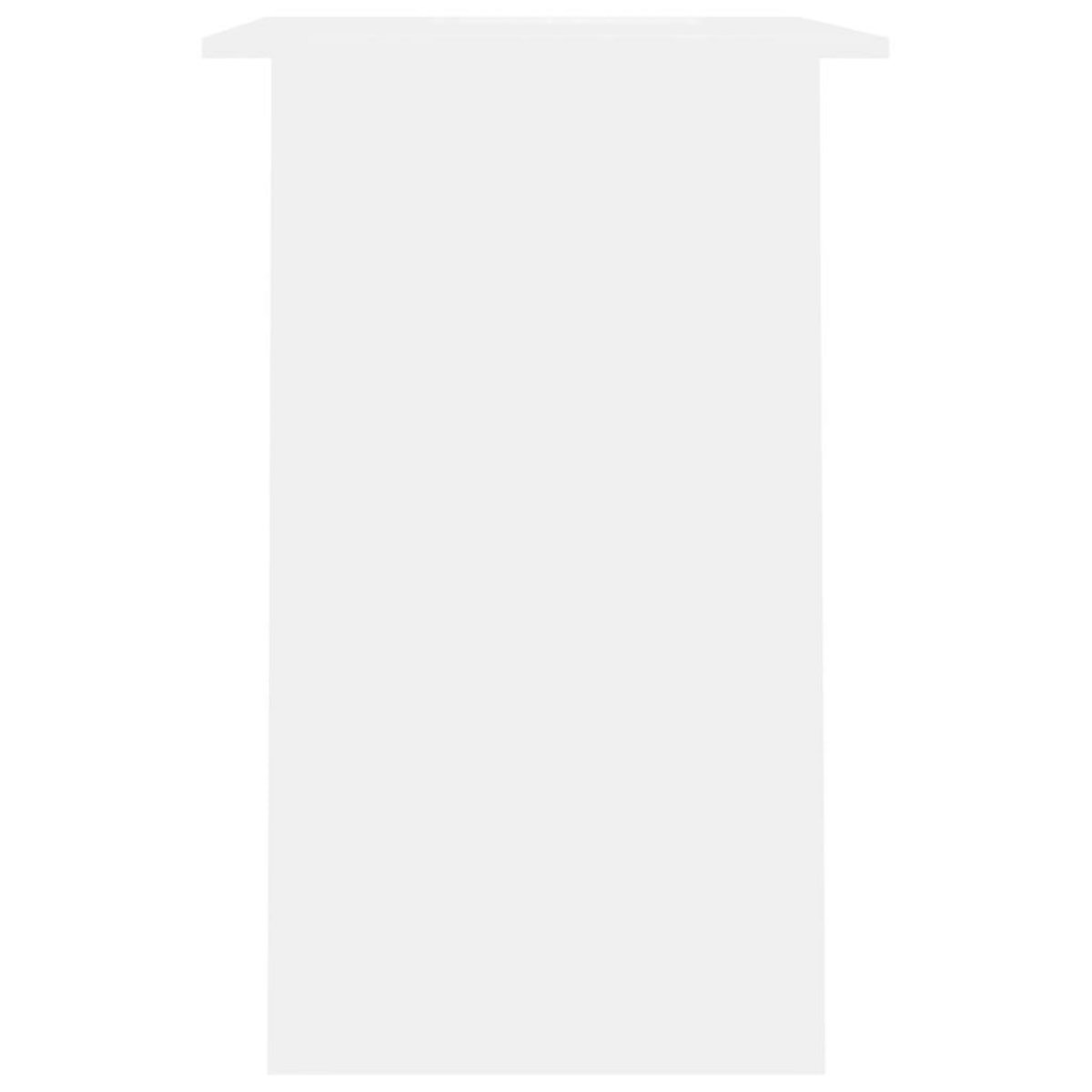 VIDAXL Bureau Blanc 90x50x74 cm Bois d'ingenierie