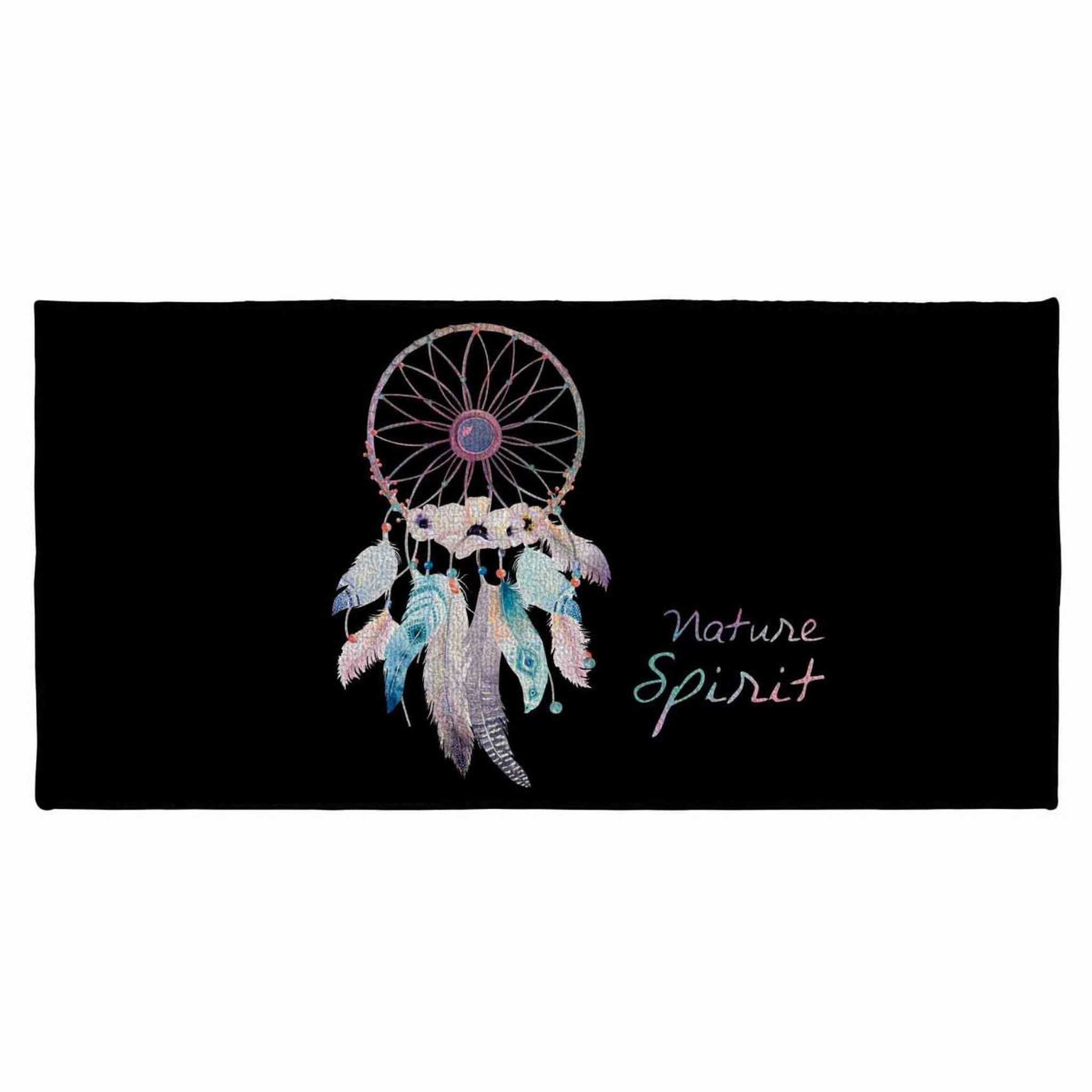 Douceur d'Intérieur Tapis déco rectangulaire  tipi spirit  57x115cm noir