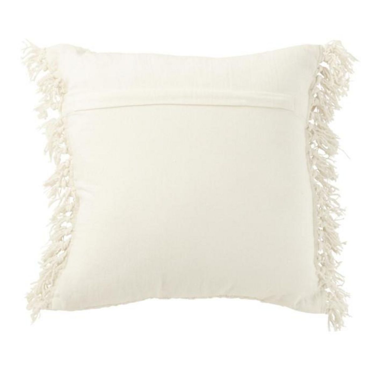 Paris Prix Coussin à Franges  Saya  45x45cm Blanc