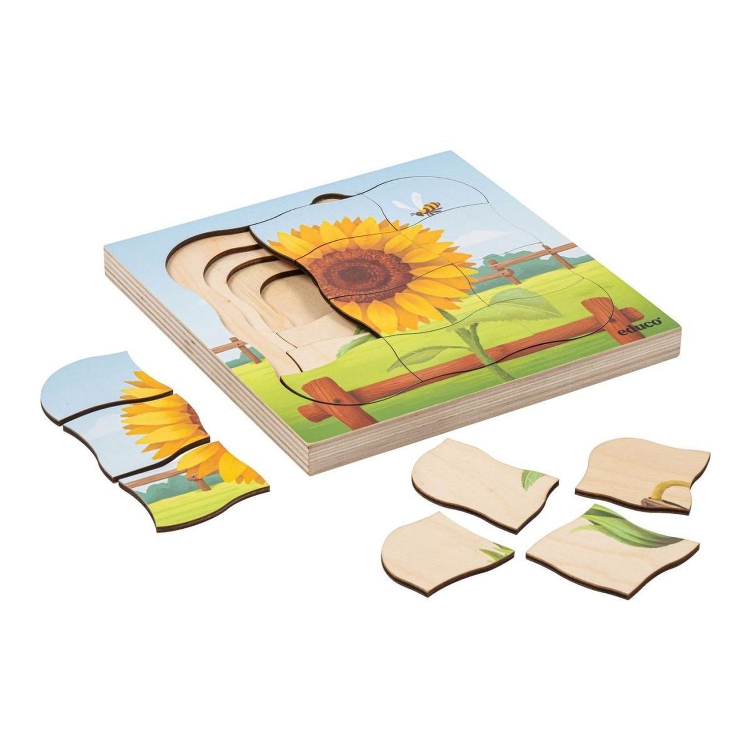 Puzzle À Étages Educo Groeigeheim À La Ferme Tournesol Pousse 31 Pièces - vue 2