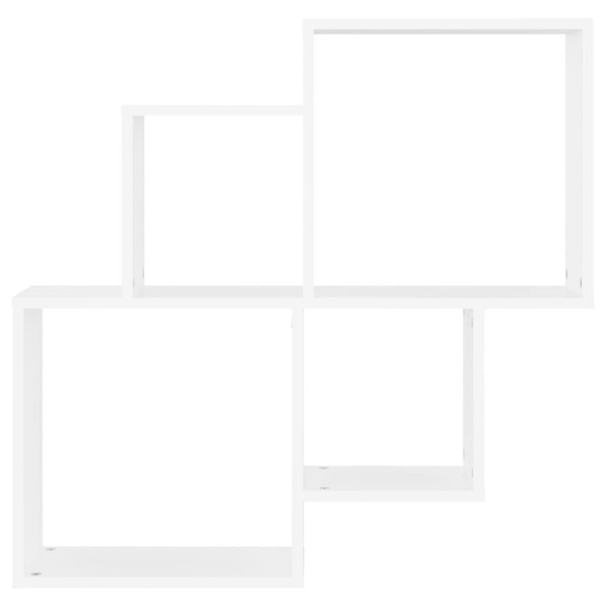 VIDAXL Etagere murale cube Blanc 80x15x78,5 cm Bois d'ingenierie