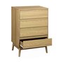 Voir la diapositive 3 : SWEEEK Commode de rangement décor bois. 4 tiroirs