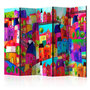 Voir la diapositive 1 : Paris Prix Paravent 5 Volets  Rainbow Hued Town  172x225cm
