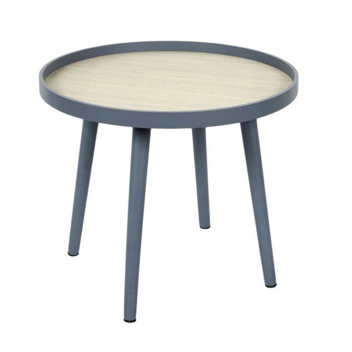 Paris Prix Table d'Appoint Design  Macha  50cm Bleu & Naturel