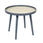 Paris Prix Table d'Appoint Design  Macha  50cm Bleu & Naturel