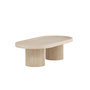 Voir la diapositive 4 : Paris Prix Table Basse Effet Travertin  Krille  120cm Beige