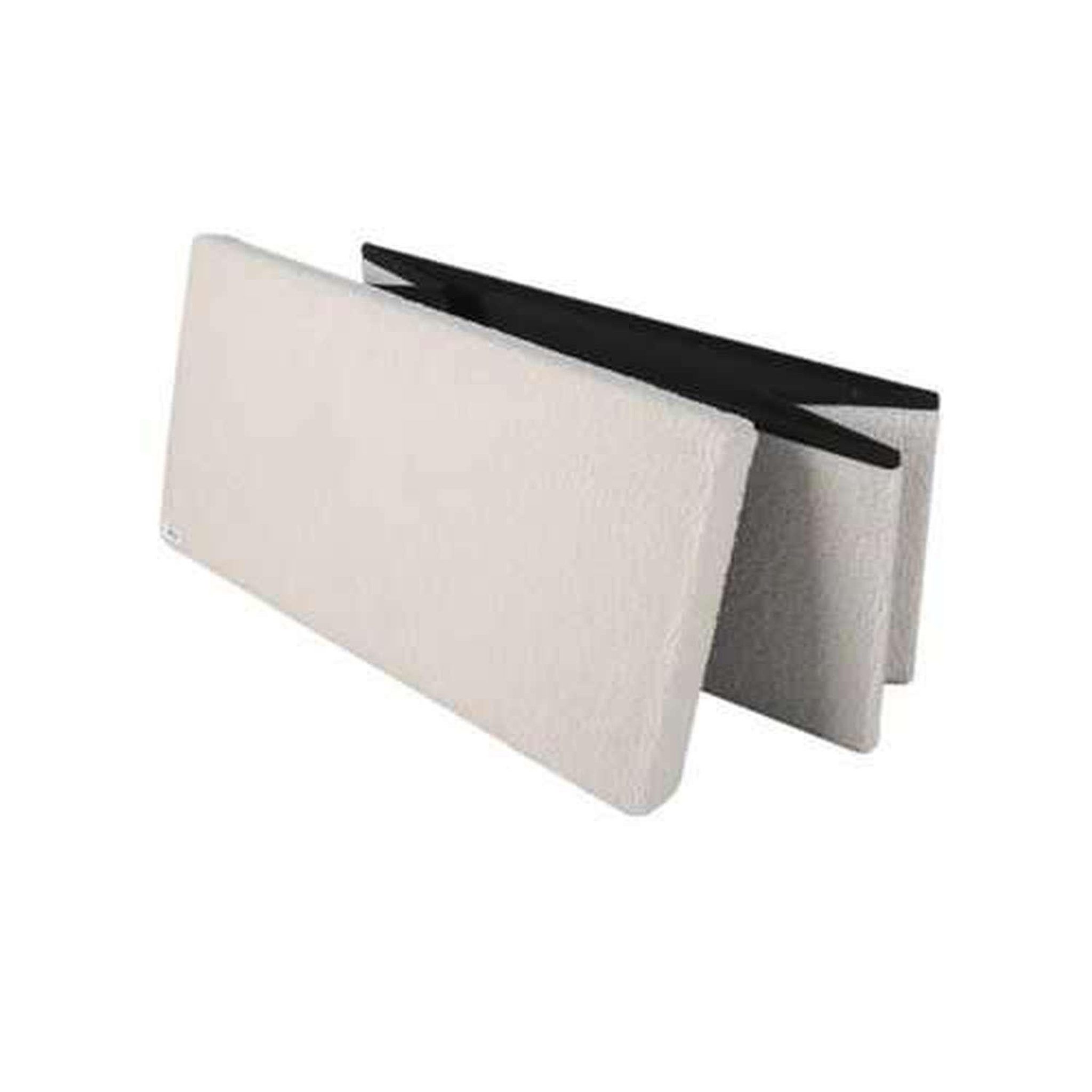 Voir la diapositive 3 : DIVERS Banc de rangement pliable kube revêtement bouclette - blanc crème