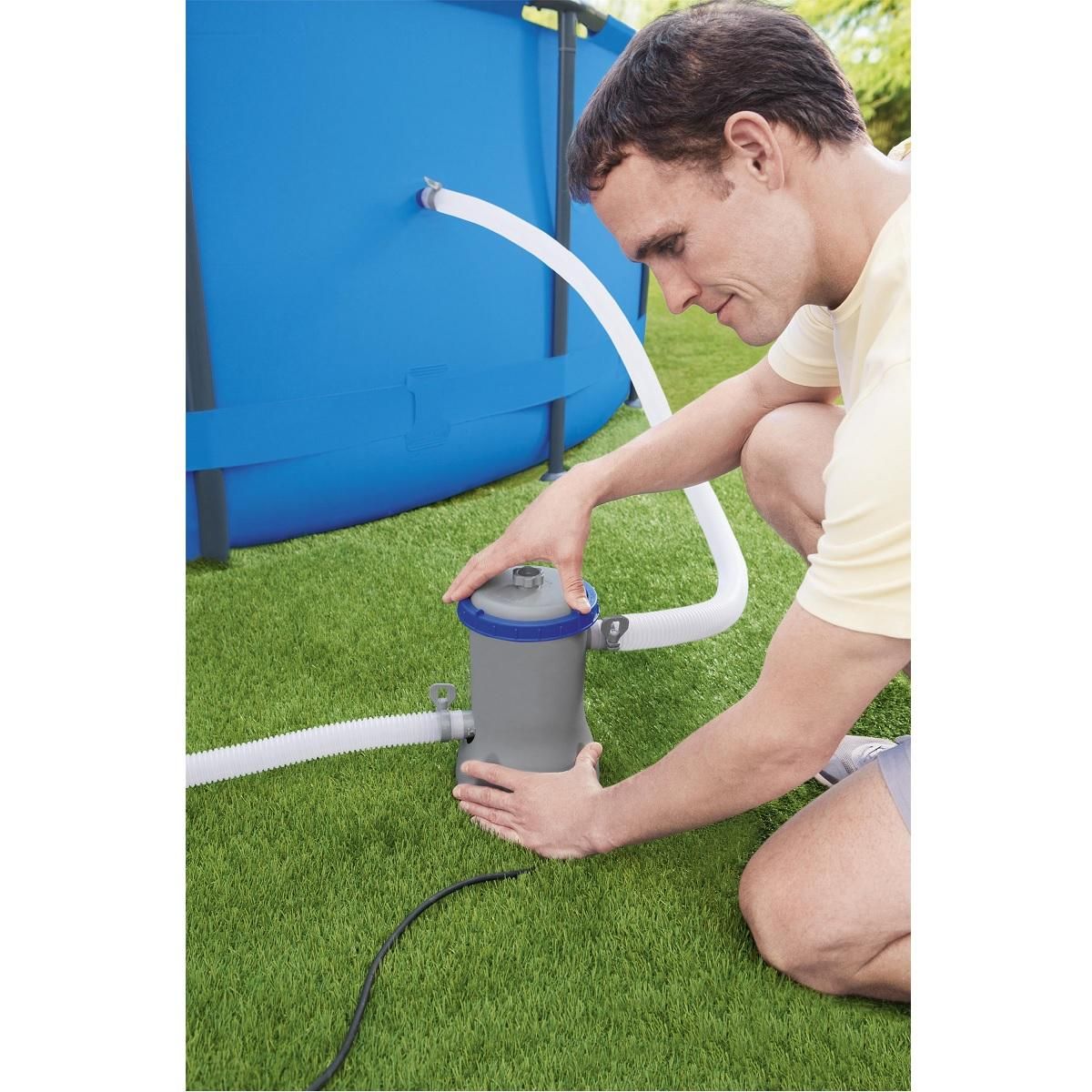 BESTWAY Filtre à cartouche pour piscines de 1,10 m3 à 14,30 m3