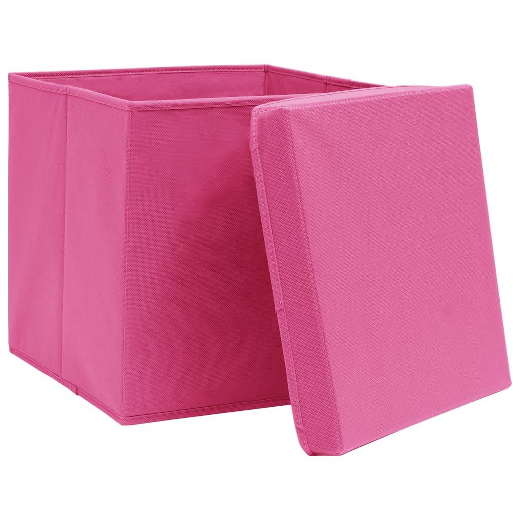 Voir la diapositive 4 : VIDAXL Boîtes de rangement avec couvercles 10 pcs 28x28x28 cm Rose