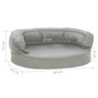 Voir la diapositive 6 : VIDAXL Matelas de lit ergonomique de chien 60x42 cm Aspect de lin Gris
