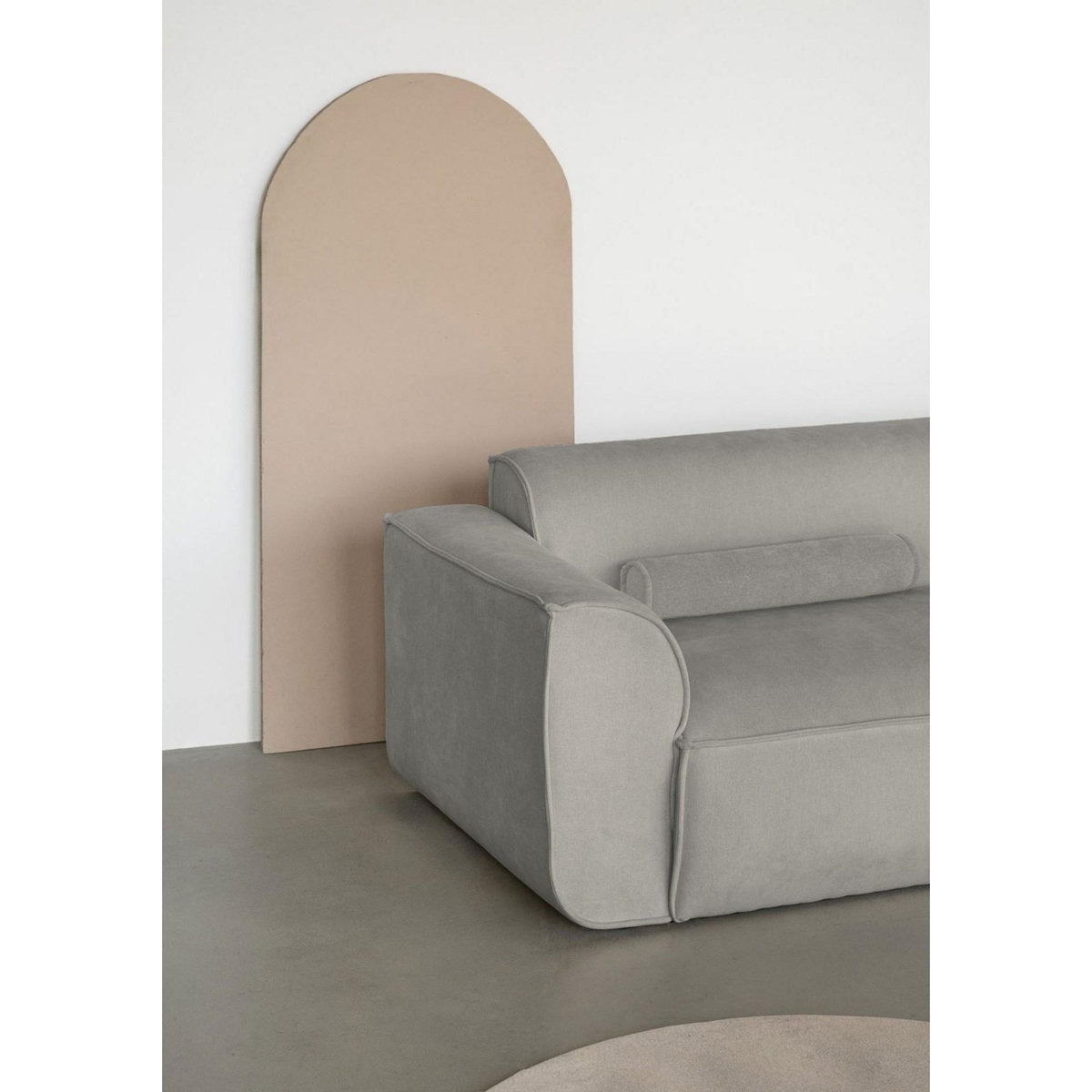 BEST MOBILIER Felix - canapé modulable d'angle droit 5 places en tissu texturé