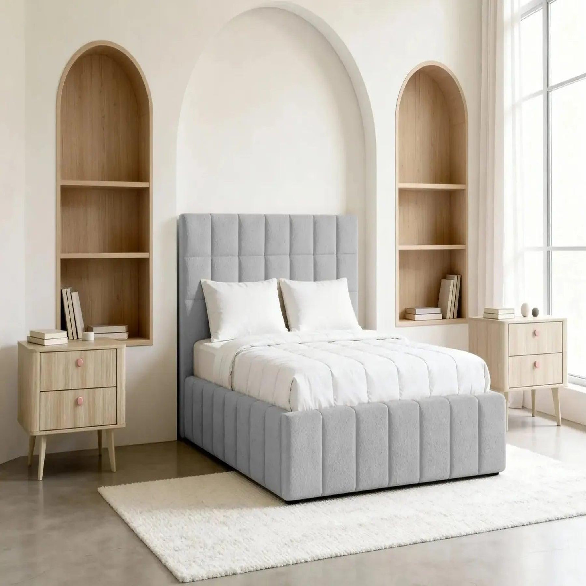 Voir la diapositive 2 : CASANOVA PARIS Florence - lit coffre tissu chenille