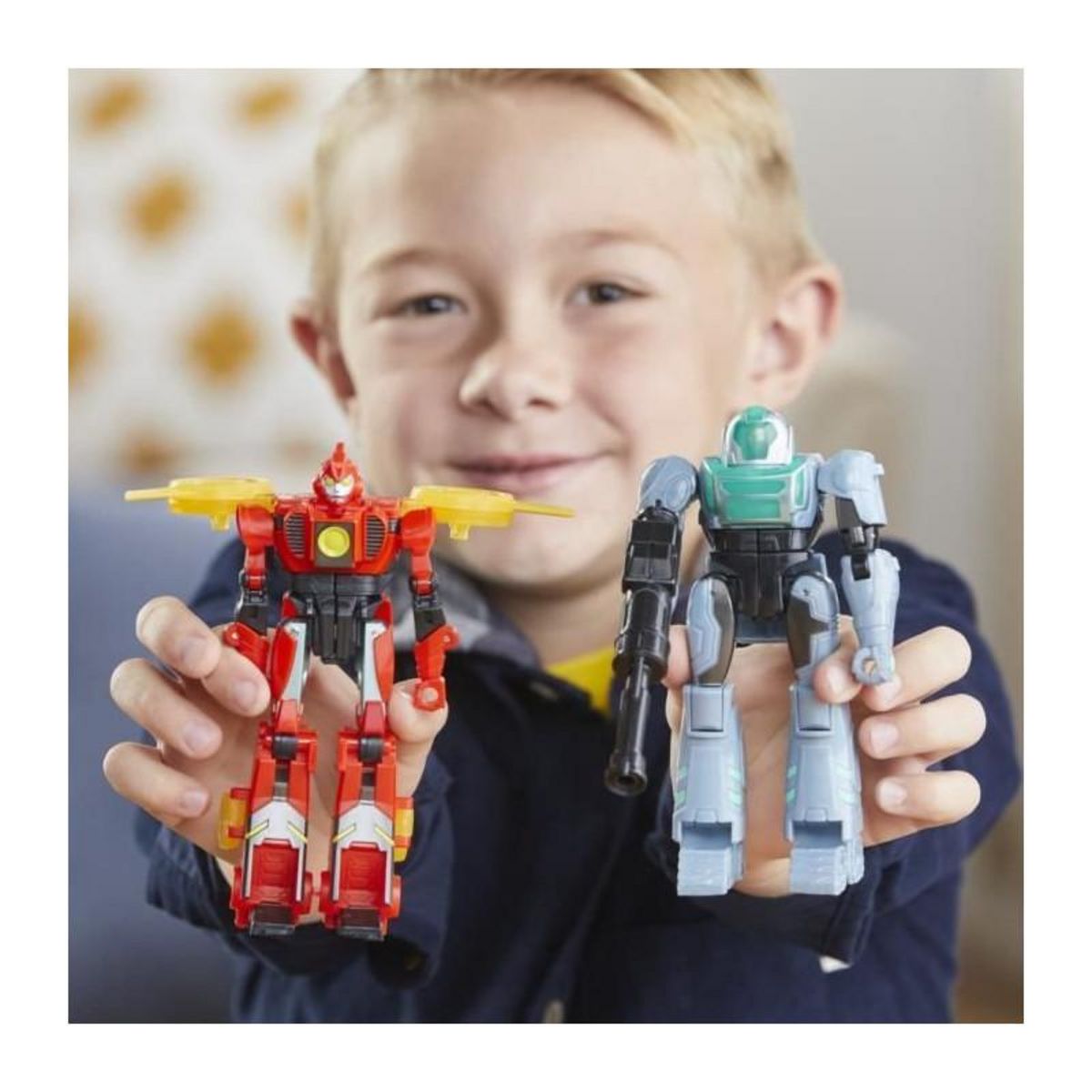 TRANSFORMERS Figurines Transformers Earthspark Cyber-Combiner Terran Twitch et Robby Malto