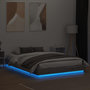 Voir la diapositive 4 : VIDAXL Cadre de lit avec LED sans matelas sonoma gris 160x200 cm