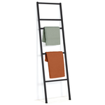 ID MARKET Porte-serviettes échelle 5 niveaux DALLAS métal noir design industriel