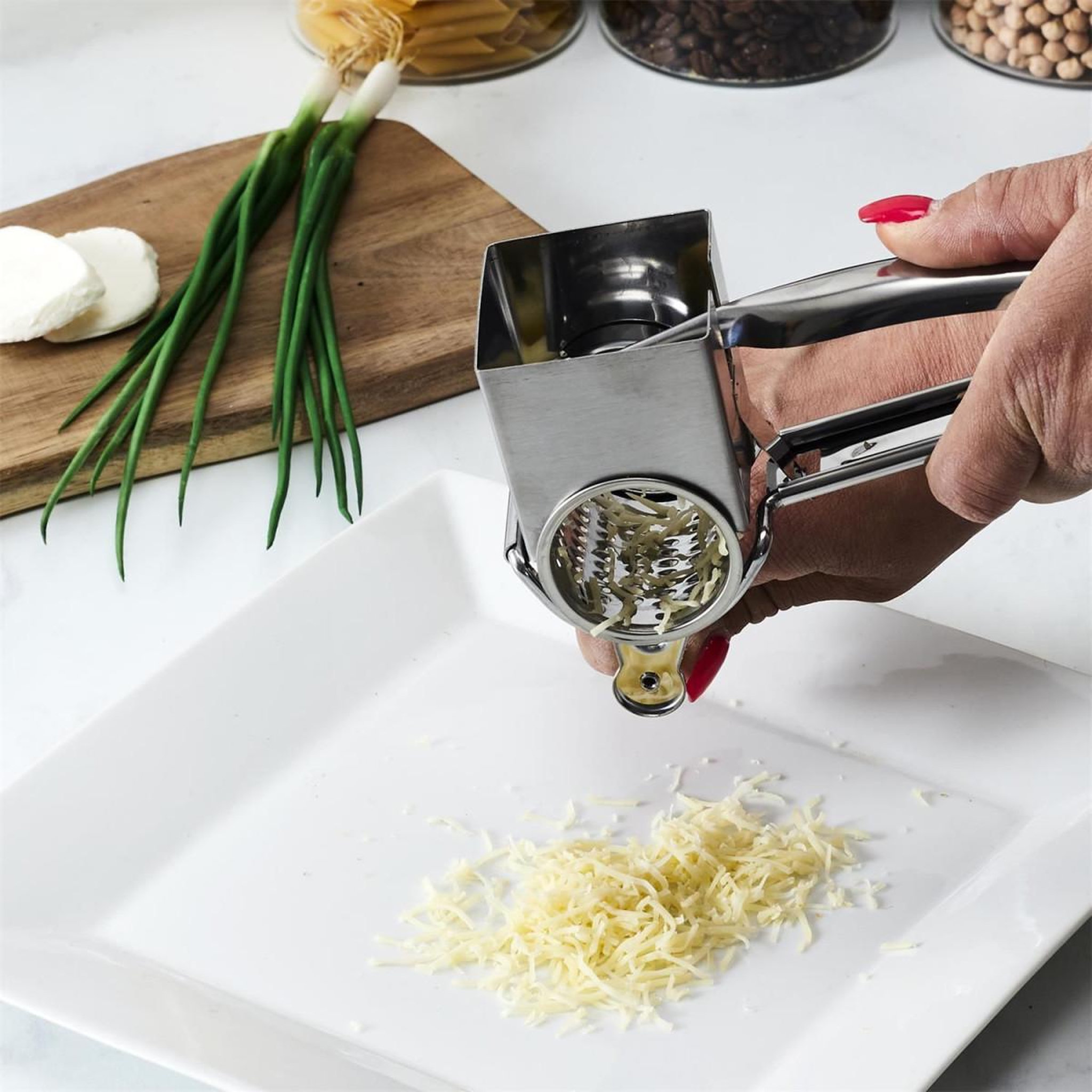Voir la diapositive 5 : COOK CONCEPT Râpe à fromage à manivelle  inox  20cm argent