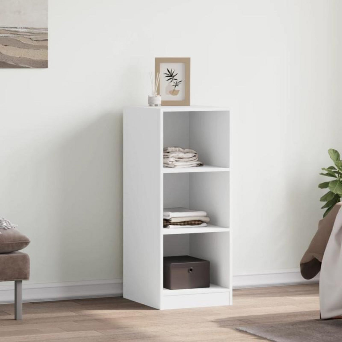 VIDAXL Garde robe blanc 48x41x102 cm bois d ingénierie