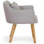 Voir la diapositive 3 : Paris Prix Fauteuil Scandinave  Alan  70cm Beige