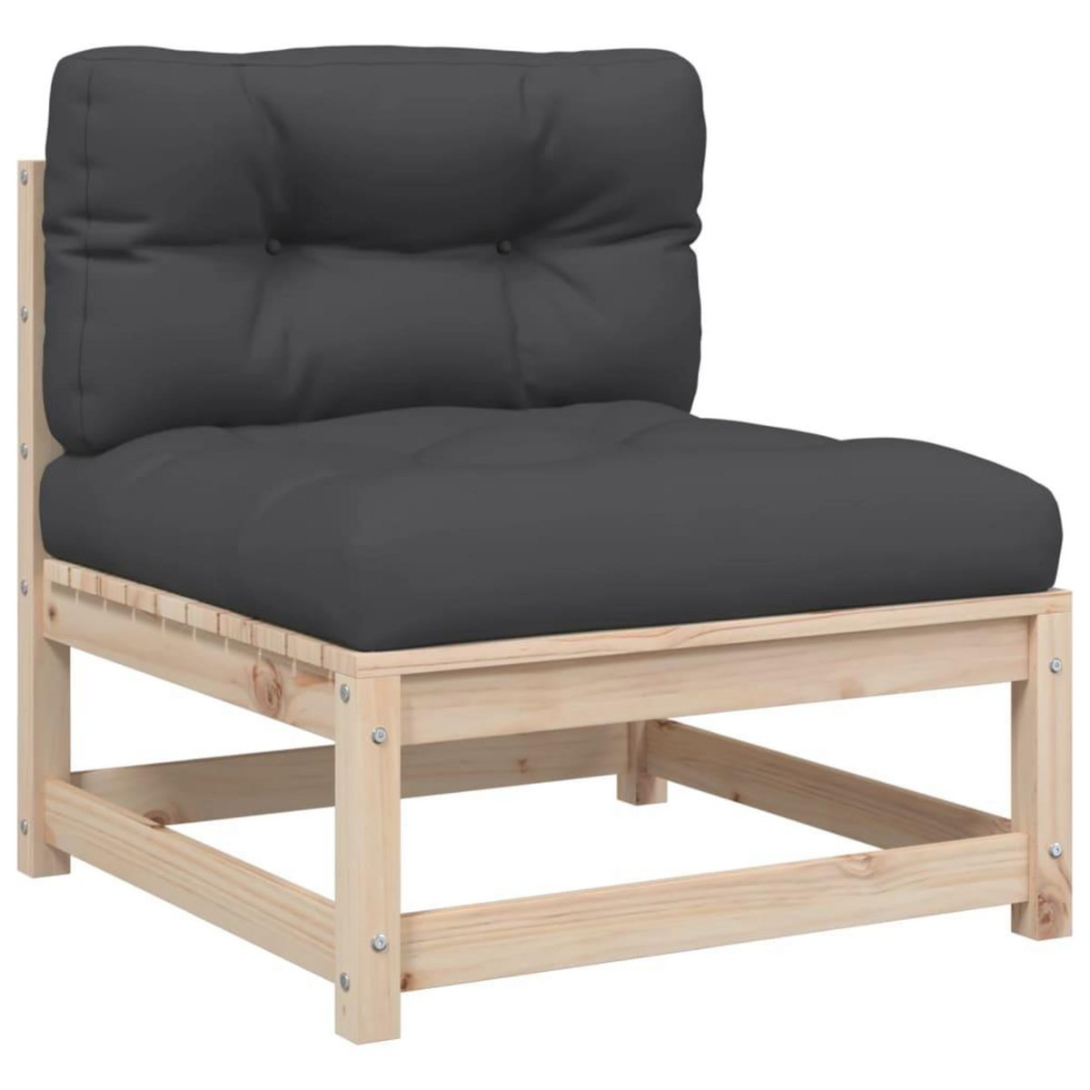 VIDAXL Salon de jardin 7 pcs avec coussins bois de pin massif