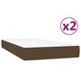 Voir la diapositive 5 : VIDAXL Sommier a lattes de lit avec matelas Marron fonce 200x200 cm