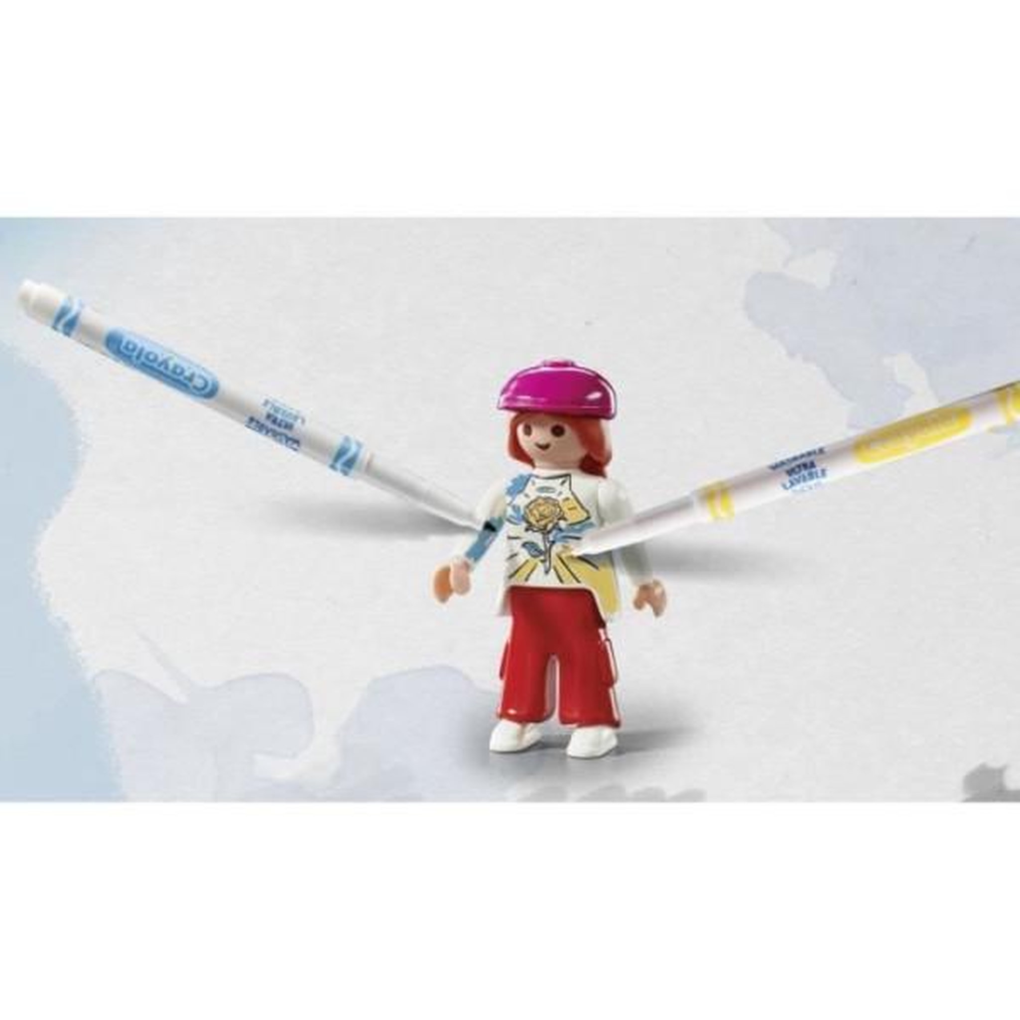 Voir la diapositive 3 : PLAYMOBIL PLAYMOBIL 71515 Skateurs avec rampe, Color, 44 pieces, avec crayons Crayola, Des 6 ans