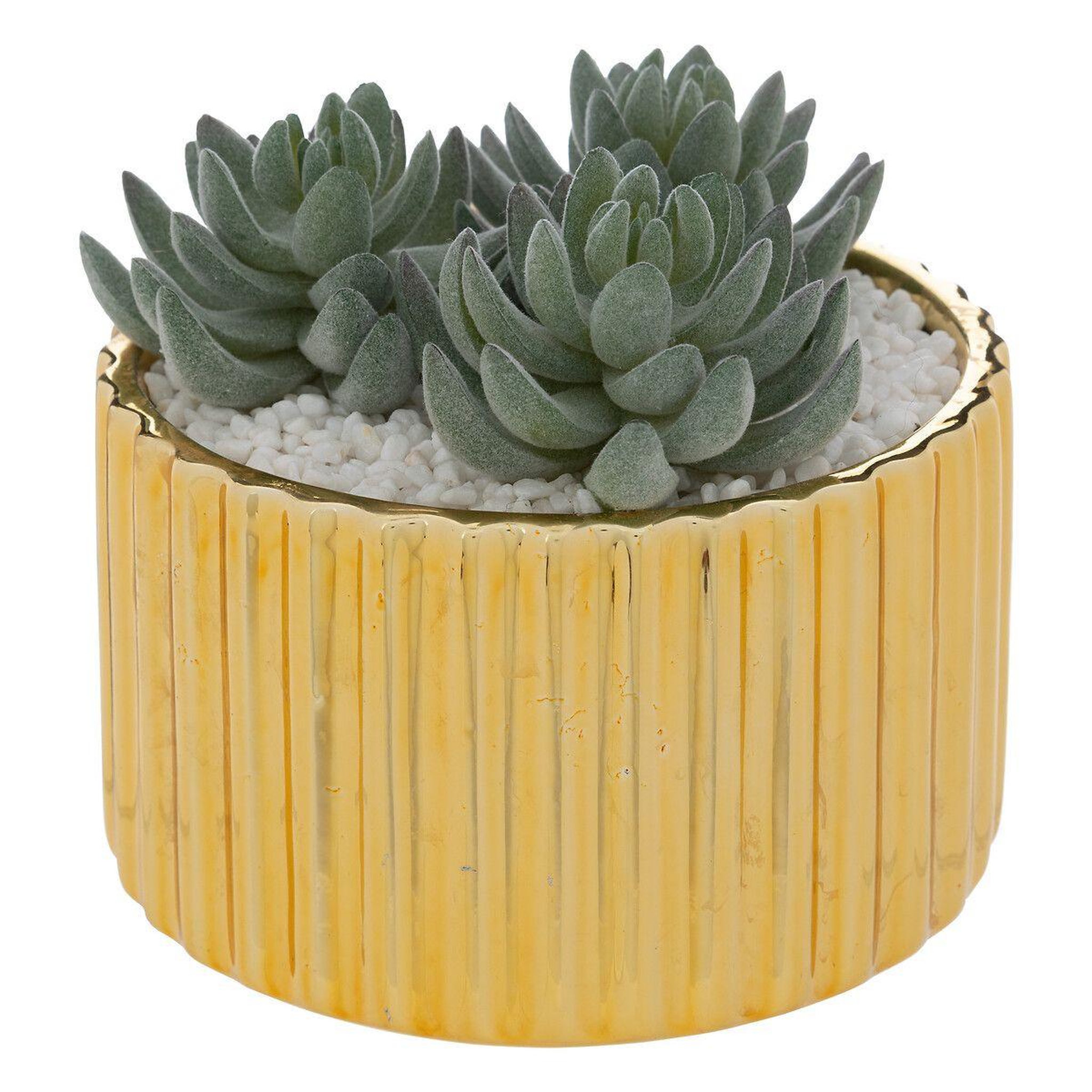 ATMOSPHERA Plante artificielle en pot  le collectionneur  14cm or