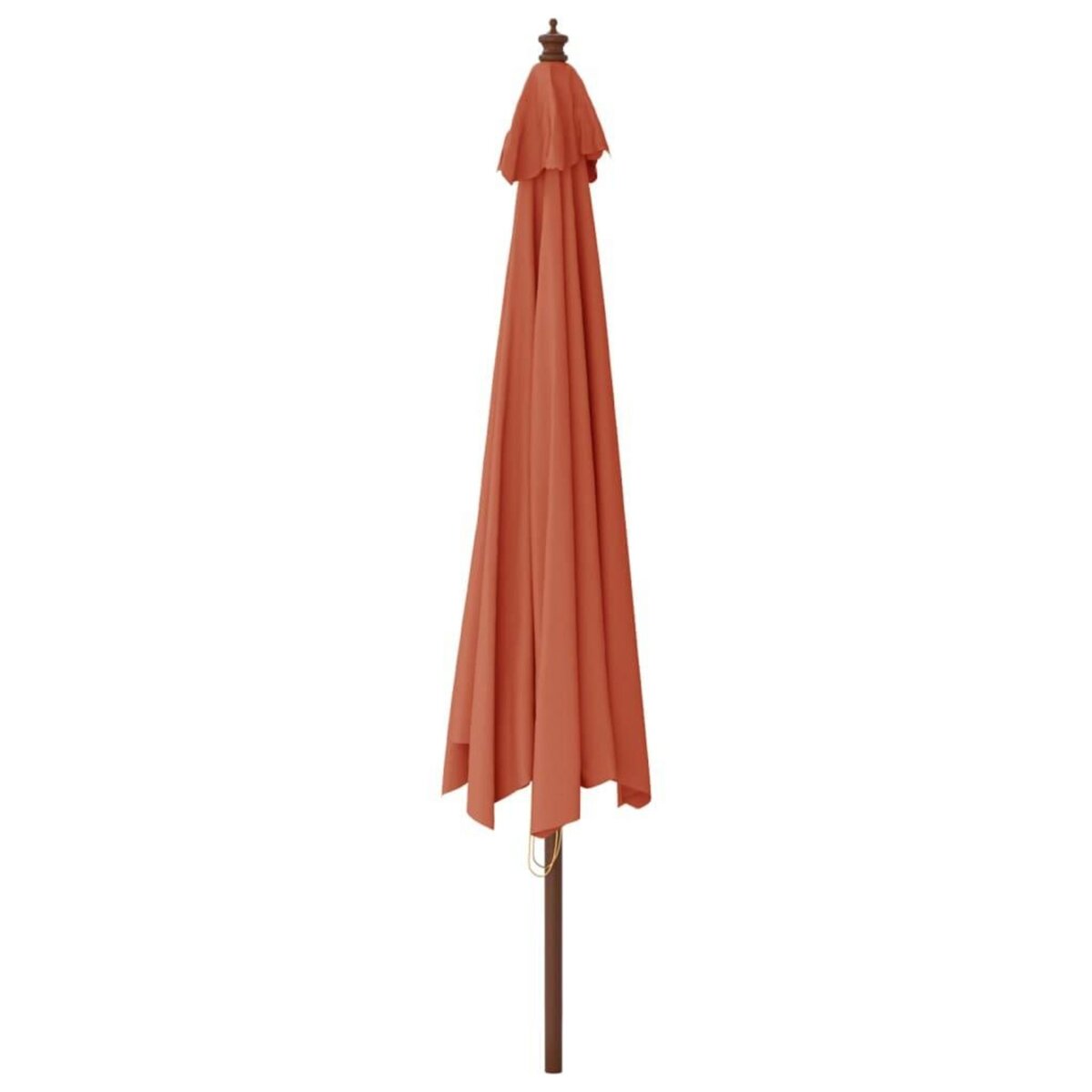 VIDAXL Parasol de jardin avec mat en bois terre cuite 400x273 cm