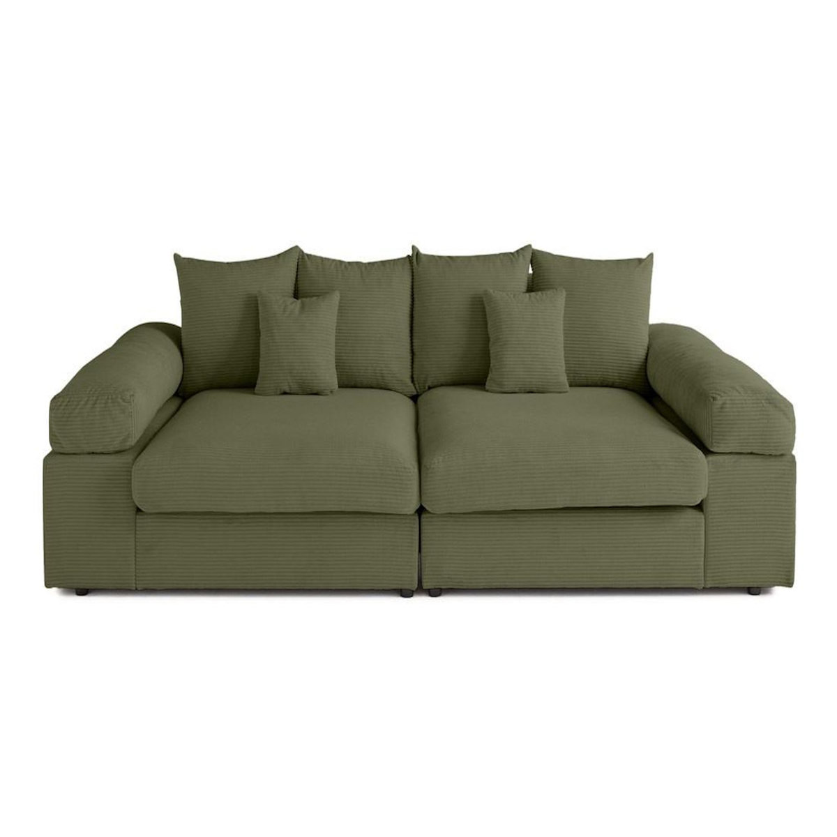 LISA DESIGN Aspen - canapé 4 places - assise profonde - velours côtelé