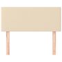 Voir la diapositive 3 : VIDAXL Tete de lit Creme 80x5x78/88 cm Tissu